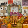 GEP325 Stitching Girl - Crazy Cat Lady 10 x 10 18 Mesh Gayla Elliott