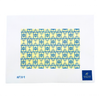 Pagoda Print Clutch Yellow/Blue 6" x 9"14 Mesh AF109	Anne Fisher Needlepoint, llc