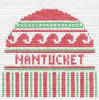 Nantucket Massachusetts Round 3.5 x 4 13 Mesh Doolittle Stitchery H301