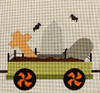 JC-HALLOWEEN Boo Choo Choo 18 Mesh JANET CASEY includes stitch guide