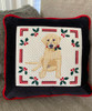 P9 Lab Puppy w/ Holly 8"x8" 13 Mesh Blue Ridge Stitchery