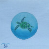 R15 Sea Turtle 4" round 18 Mesh Blue Ridge Stitchery