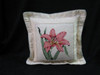 CD212 Coral Daylily 8 x 8 13 Mesh  With Stitch Guide Shown Finished DESIGNS BY CAROL DUPREE Quail Run Designs