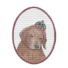 GD-XO 17 Golden w/Green, Red Hat 3.5 x 4.25  18 Mesh Ornament Ginny Diezel