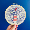 Lighthouse Complete Embroidery Kit Top Left Hook, Line & Tinker