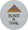 Hello Tess Designs HT87 Mantras-Blaze a Trail  4” round 18 Mesh