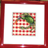 #167 Crab on Table Cloth 7" Square 13 Mesh Needle Crossings