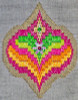 BB2-7&8 Bejeweled Bargello Series 2  Charts 7 & 8 EyeCandy Needleart Shown Finished