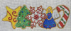 LL-COOK-1225 Christmas Cookies Row 10.5" x 4" 18 Mesh LauraLove Designs