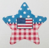 Patriotic PS20 8 Star-Red Gingham 5 x 5 18 Mesh Kangaroo Paw Designs