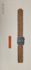 Watch Band WB64 Small 1pc 5.25 x 1, 2 pc 3.5 x 1 BROWN CHECK/ ORANGE Point2Pointe