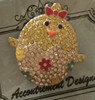 Easter Chick in flower egg w/ bow NEEDLEMINDER  Magnet Middle Row Second From Right Accoutrement Designs