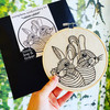 Rabbit Rabbit  Complete Embroidery Kit Hook, Line & Tinker