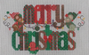 1373A Merry Christmas Banner 9 x 11 18 Mesh NEEDLEDEEVA