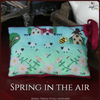 Spring in the Air Pillow125w x 86h With  Hand Dyed Linen MTV Designs DD 22-1201