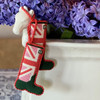 TLM‐2 Union Jack Wellie ‐ Salmon.Pink.Green 2 3/8”W x 4”H 18 Mesh Tout le Monde Needlepoint, LLC