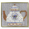 CD271* Teapot Iris 3.5" 18 Mesh With Stitch Guide DESIGNS BY CAROL DUPREE Quail Run Designs