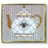 CD270*	Teapot Pansy 3.5" 18 Mesh With Stitch Guide DESIGNS BY CAROL DUPREE Quail Run Design