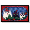 NC120C Meowy Christmas	6 x 3 18 Mesh  With Stitch Guide DESIGNS BY NANCY COFFELT Quail Run Designs
