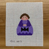 Purple Angel with Bat 2 1/4" X 3" 13 Mesh STITCH-ITs SI16571