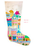 CHS5117 City Christmas Stocking 23" x 10" 18 Mesh Deux Amis