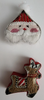 CANC5 Santa Heatr & Reindeer Mini (2 Canvas) 18 Mesh CANVAS COOKIE Cheryl Schaeffer And Annie Lee Designs