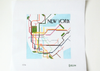 New York Subway Map 8.5 inches x 8.5 inches 18 Mesh Evelyn Designs