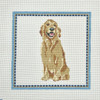 D1 Golden Retriever 8.5" square 13  Mesh Blue Ridge Stitchery