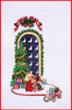 CS-238HG Best Gift - Girl w/dog in front of tree Shown With Ribbon Top 13 Mesh 23" TALL Strictly Christmas!