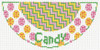 K08A* Candy Kiss 2.5" X 5.5" #18 mesh Two Sisters Designs (Barbara Bergsten Designs)