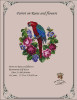 Parrot on Roses and Flowers -E Antique Needlework Design