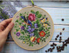 Bird on Flowers and Grapes-E Antique Needlework Design