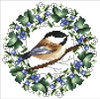 A Bird For All Seasons Winter Chickadee 84 Stitches Square Kitty And Me Designs