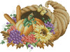 Autumn Harvest Cornucopia 116w x 85h Kitty And Me Designs