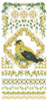 Bird Sampler Yellow Bird 89w x 197h Kitty And Me Designs