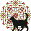 Cat And Mandala September 97 stitches square Kitty And Me Designs