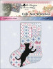 Cat And Stocking Snowflake 114 wide X 157 high Kitty And Me Designs