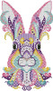 Colorful Bunny Jelly Bean 75 w X 128 h Kitty And Me Designs