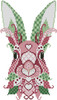 Colorful Bunny Pink and Green 73 w X 119 high Kitty And Me Designs