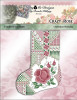 Crazy Rose Christmas Stocking 114w x 157h Kitty And Me Designs