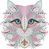 Colorful Cat Antoinette 105w x 104h Kitty And Me Designs