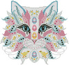 Colorful Cat Easter 107w x 101h Kitty And Me Designs