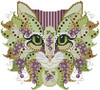 Colorful Cat Grapevine 103w x 93h Kitty And Me Designs