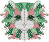 Colorful Cat Jingle 127w x 109h Kitty And Me Designs