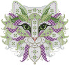 Colorful Cat Patrick 99w x 93h Kitty And Me Designs