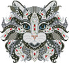 Colorful Cat Phantom 119 w X 108 h Kitty And Me Designs