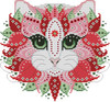 Colorful Cat Poinsettia 99w x 92h high Kitty And Me Designs