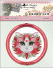 Colorful Cat Poinsettia 99w x 92h high Kitty And Me Designs
