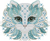 Colorful Cat Snowflake 117w x 96h Kitty And Me Designs