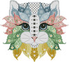 Colorful Cat Vivaldi 109w x 99h Kitty And Me Designs